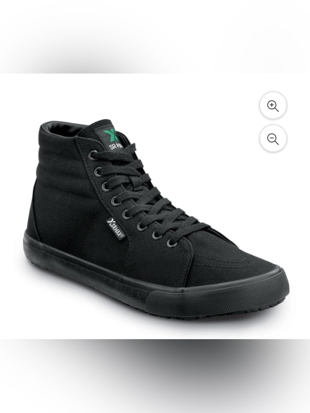 Womens Black High-Top Canvas Sneaker non slip